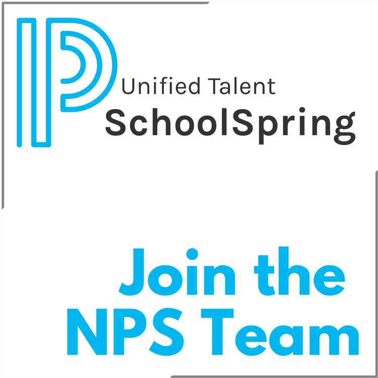 Schoolspring Logo and Join NPS Team headline