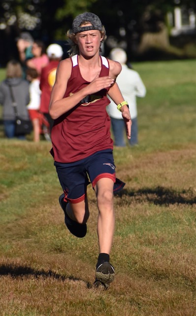 Student running cross country